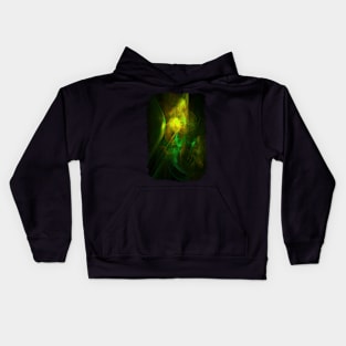 Alien Code Yellow Green Kids Hoodie